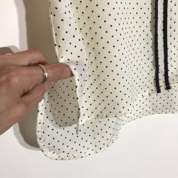 DANIEL RAINN Polka Dot sleeveless secretary blouse top SZ S - Picture 6 of 7